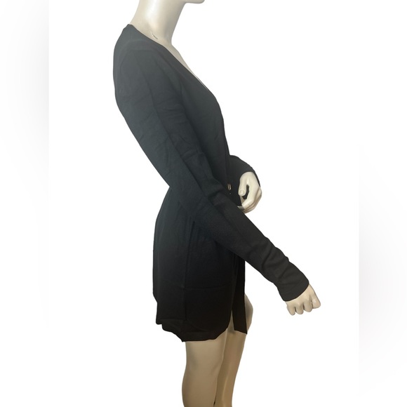 NWT Coco Bleu Black Long Sleeve Tie Knit Cardigan - Picture 5 of 12